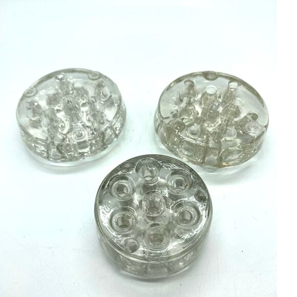 Vintage Clear Glass Flower Arranging Frog Holder‎ Lot of 3 Different Styles - Picture 2 of 5